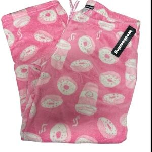 Cozy Pink Donut Print Pajama Pants